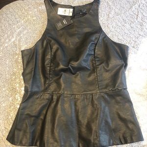Black Leather alternative top